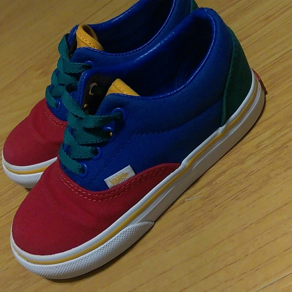 red blue yellow green vans